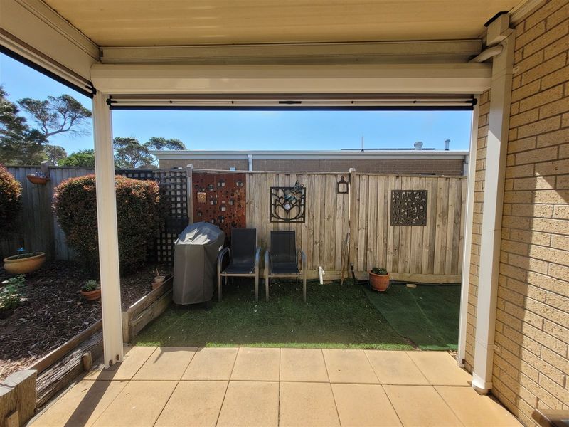 Open veranda before outdoor blinds were fitted